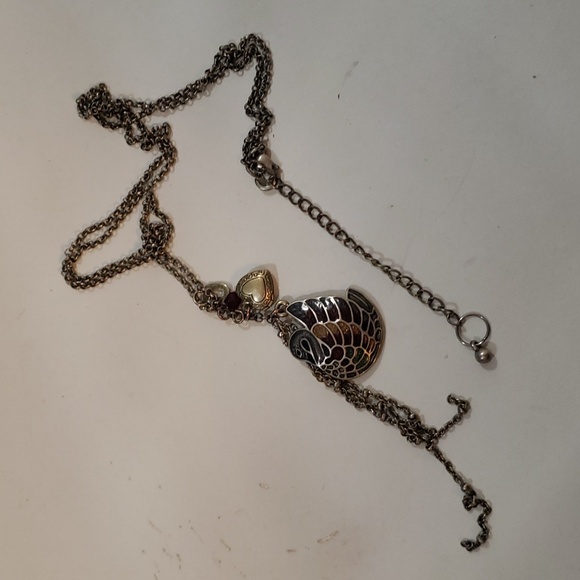 Vintage Cloisonne Swan Necklace - Picture 10 of 12